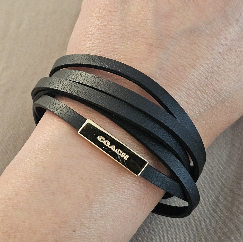 Coach leather bracelet